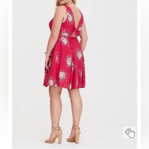 Torrid Challis Hot Pink Dress